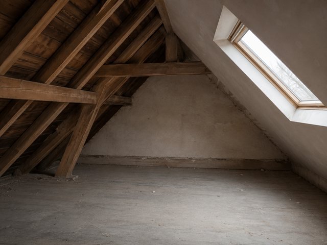 Combles bruts avant aménagement, Tréguier